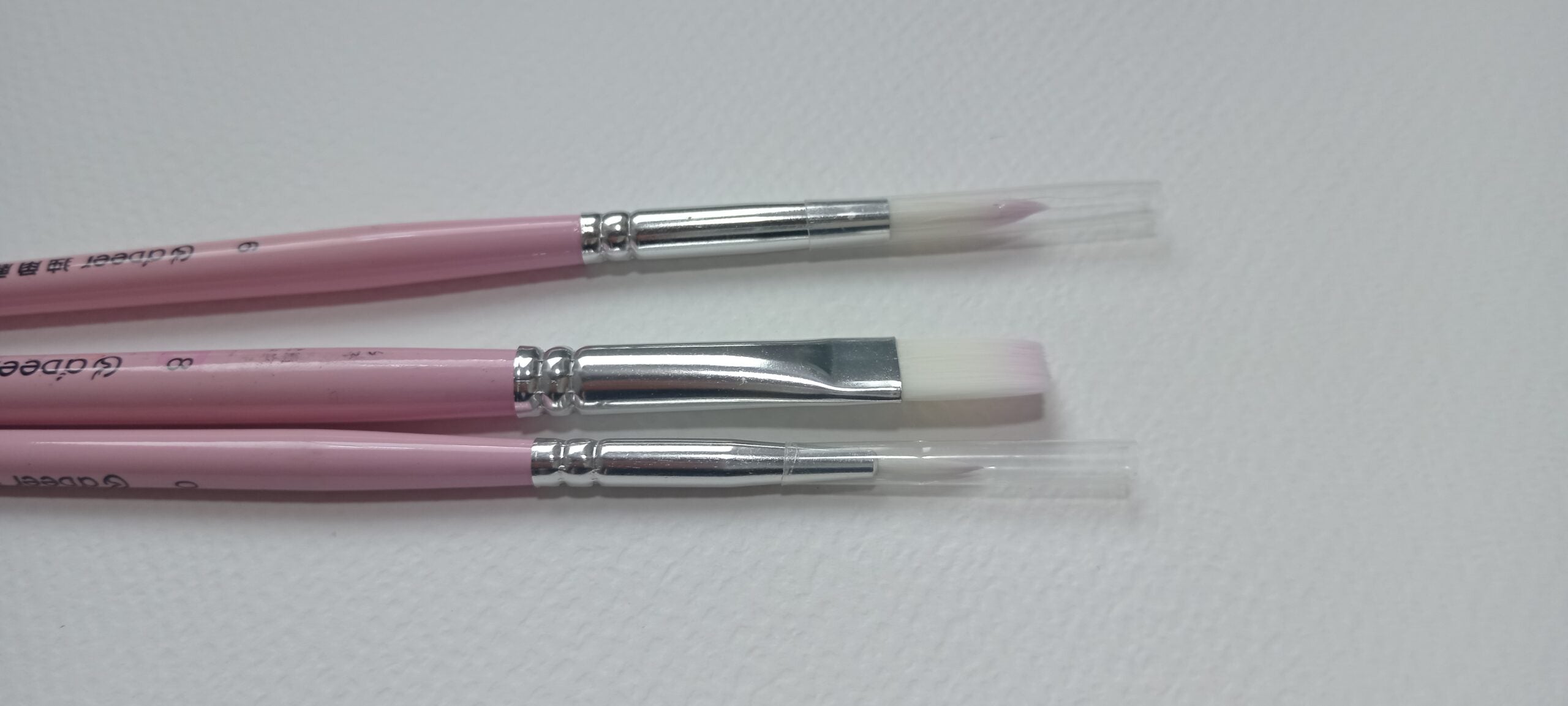 Juego de 3 pinceles de nailon - (#0 #6 #8)